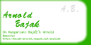 arnold bajak business card